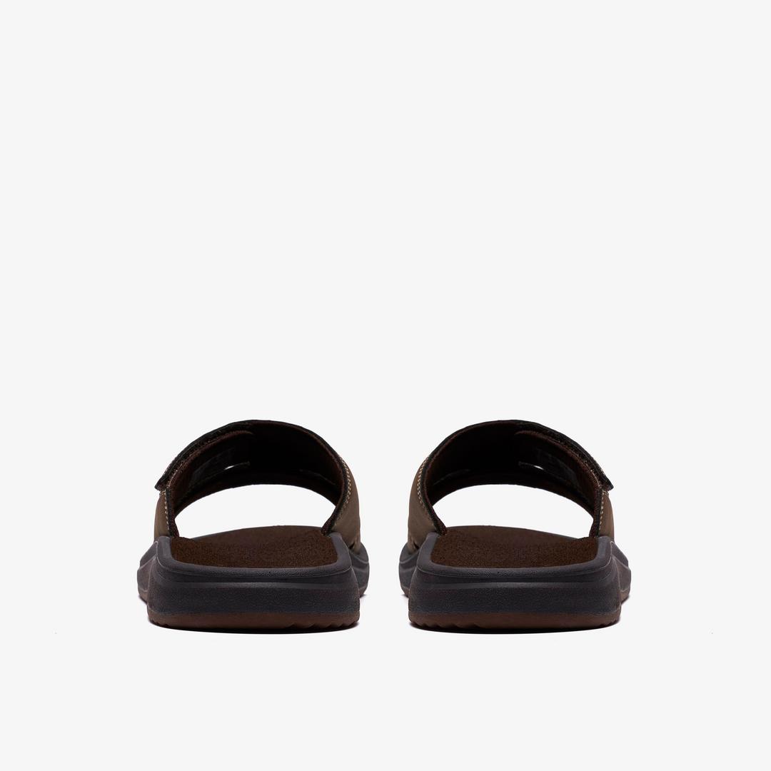 Mens Breeze Slide Dark Brown Flip Flops| Clarks - Image 5