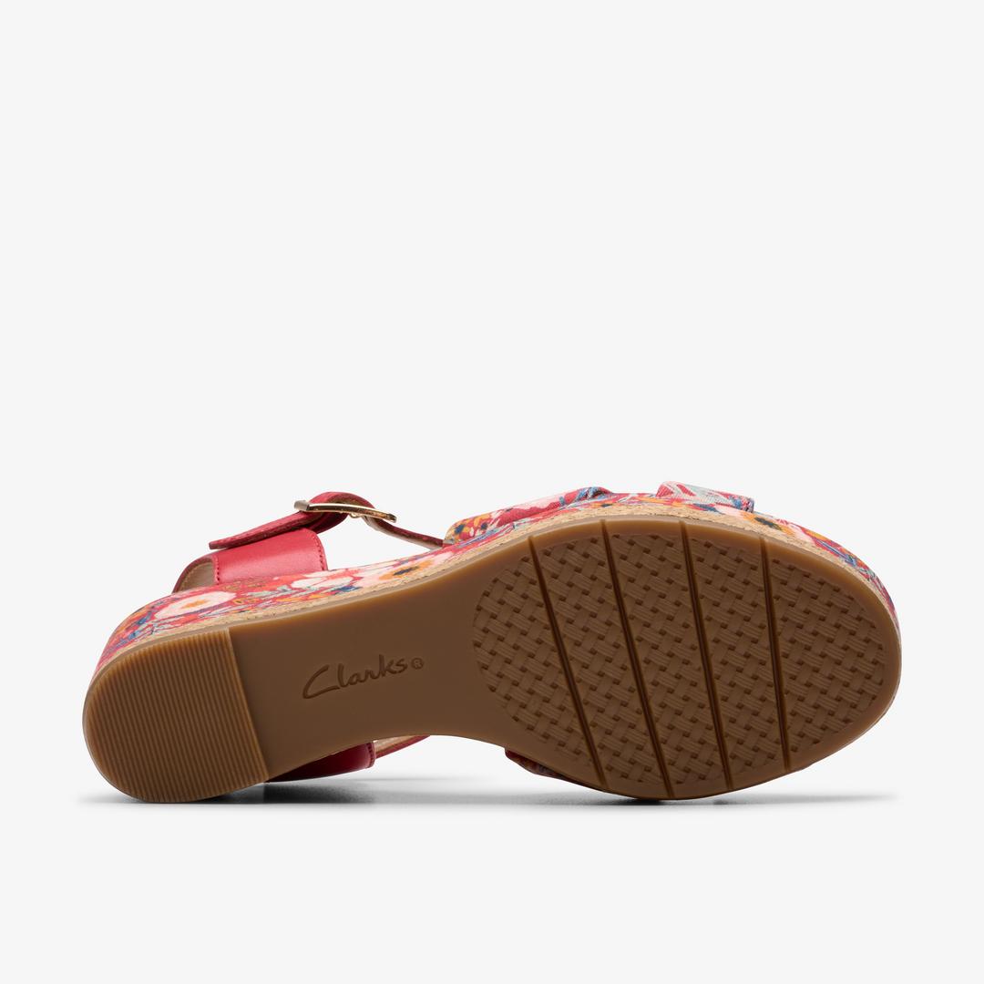 Women's Chicly Floral Red Print Wedges - Image 3