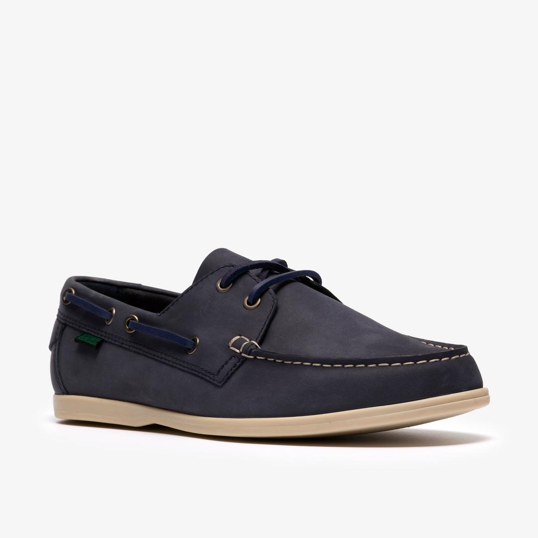 Mens Charmouth Lace Navy Nubuck Boat Shoes - Image 5