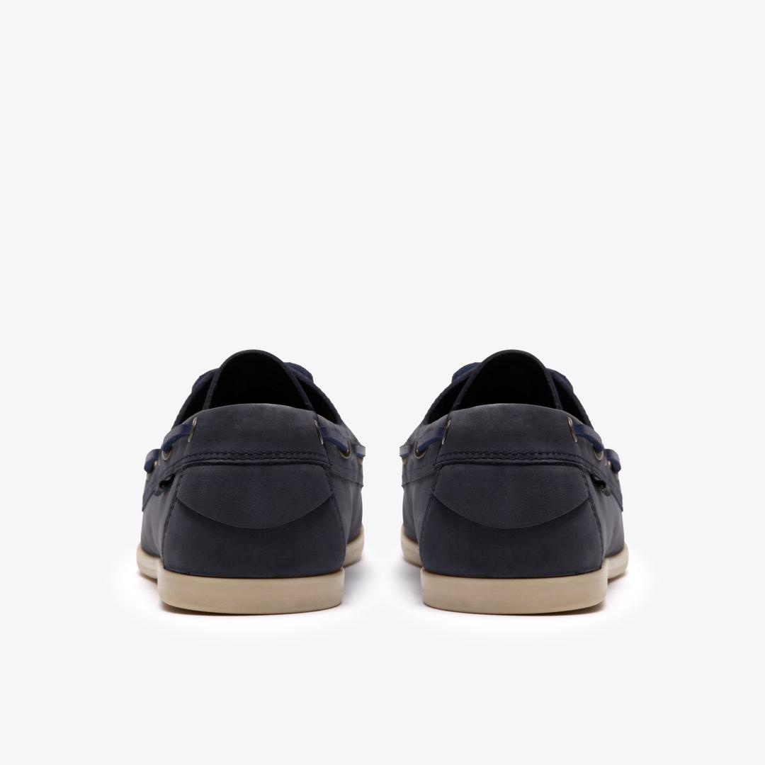 Mens Charmouth Lace Navy Nubuck Boat Shoes - Image 6