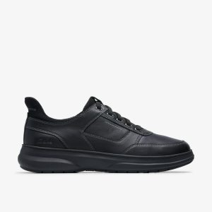 Mens Mullan Easy Black Leather Shoes