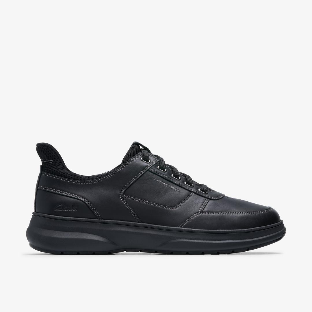 Mens Mullan Easy Black Leather Shoes