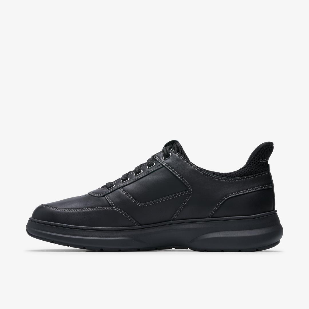 Mens Mullan Easy Black Leather Shoes - Image 2