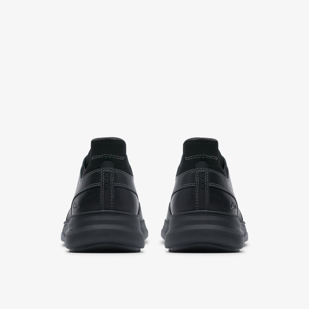 Mens Mullan Easy Black Leather Shoes - Image 5
