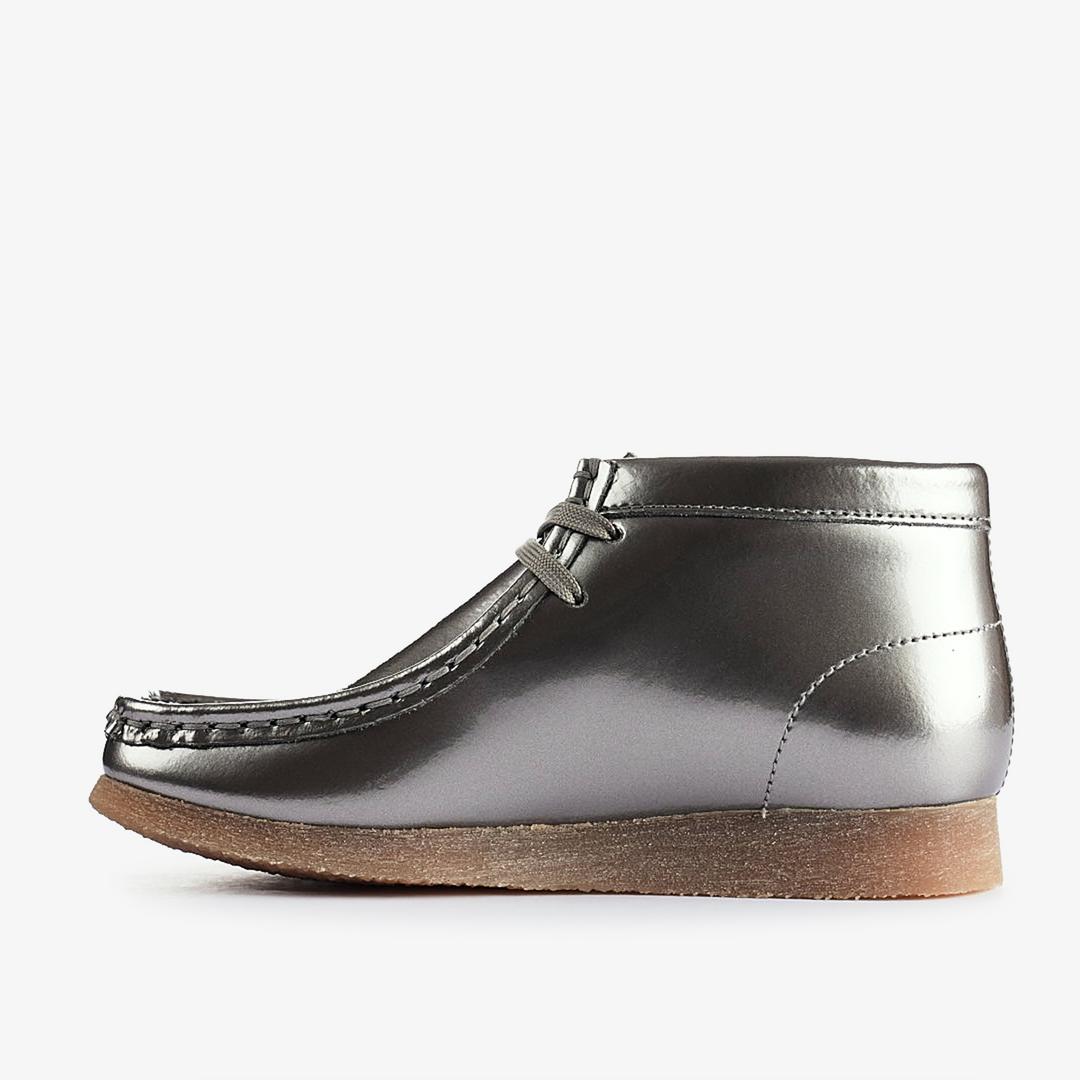 Boys Wallabee Boot Big Kid Silver Patent Wallabees - Image 2