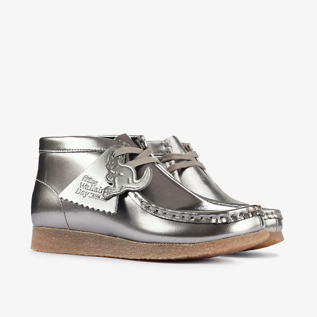 Boys Wallabee Boot Big Kid Silver Patent Wallabees - Image 4