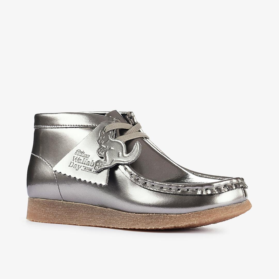 Boys Wallabee Boot Big Kid Silver Patent Wallabees - Image 7