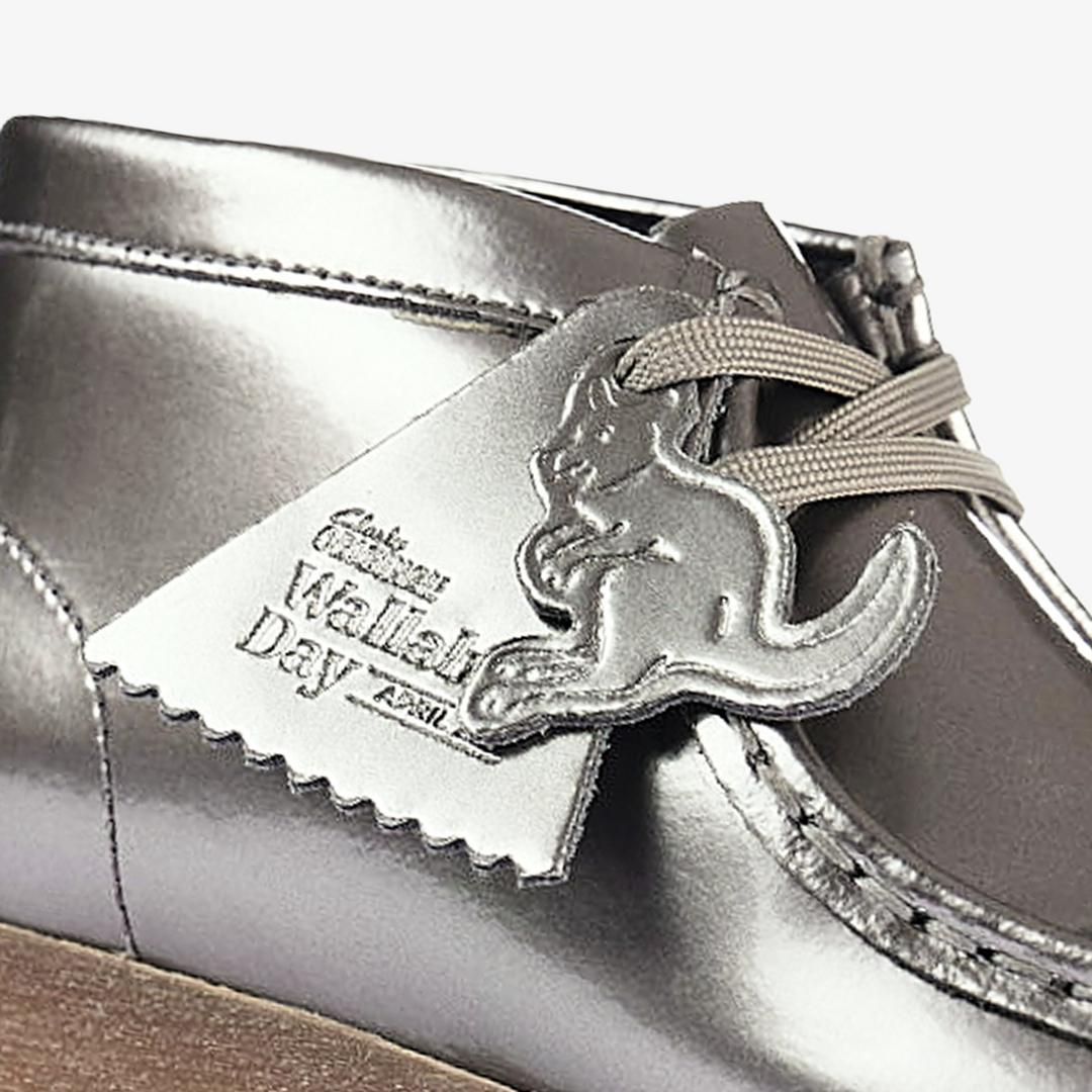 Boys Wallabee Boot Big Kid Silver Patent Wallabees - Image 8